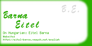 barna eitel business card